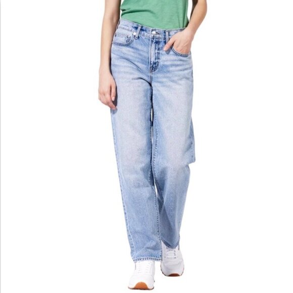 American Eagle 00 Short 90s Straight Women’s Jeans 100% Cotton - Picture 1 of 10